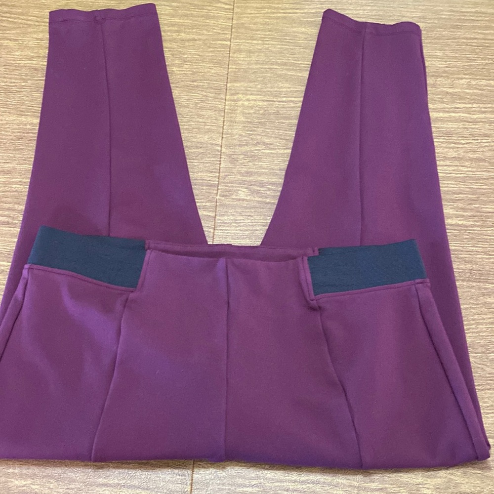 Eggplant Terra & Sky 1X 16w-18w Pull On Elastic Waist Casual Dress Pants